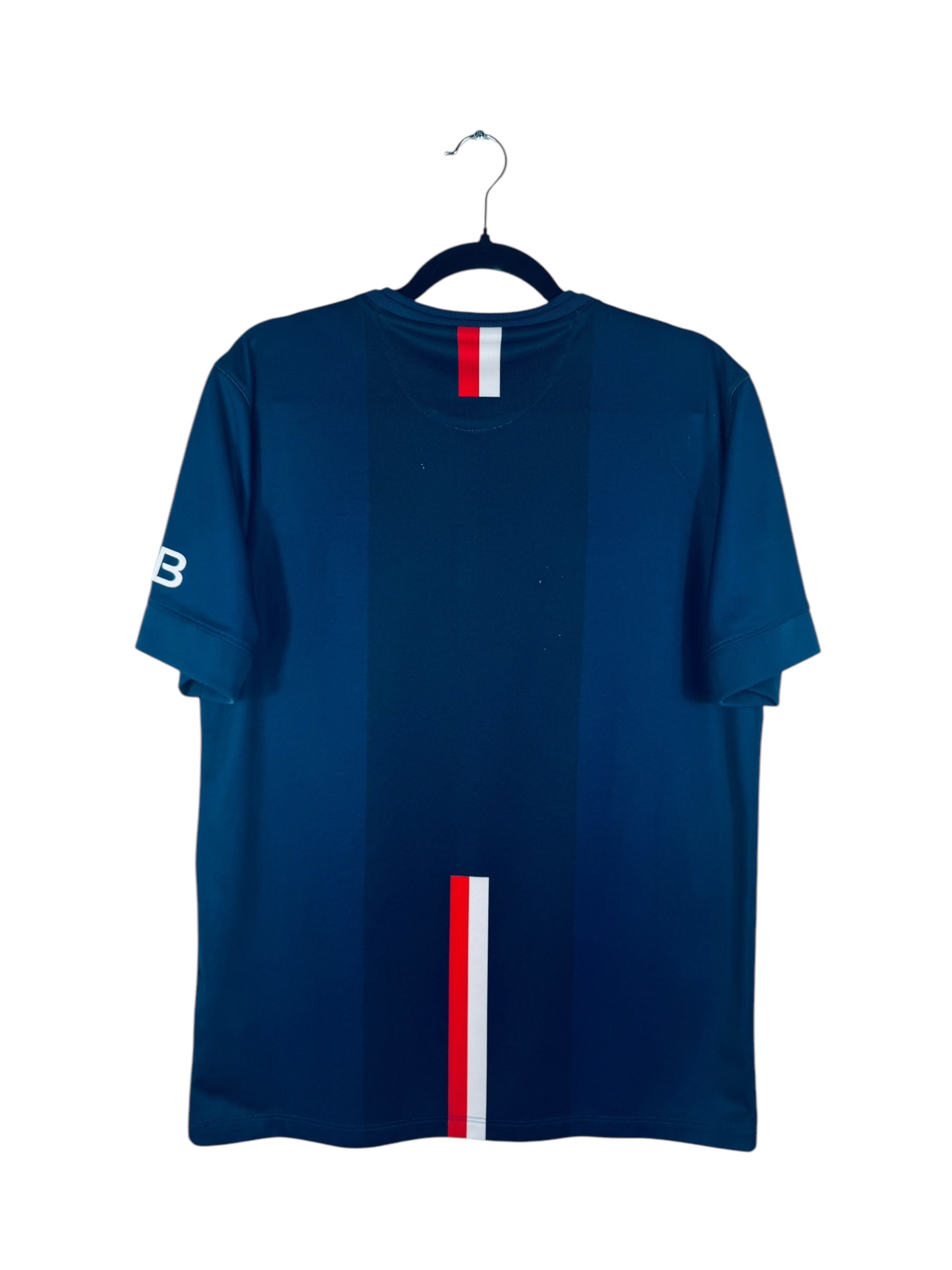 Maillot PSG 2014-2015 Domicile Nike - Vue arrière, taille M, couleur marine.