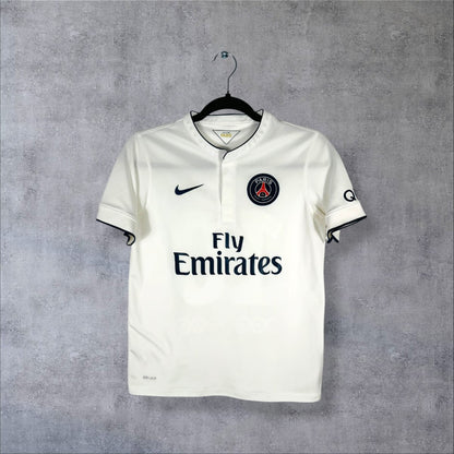 Maillot PSG 2014-2015 extérieur Nike vue face sponsor Fly Emirates