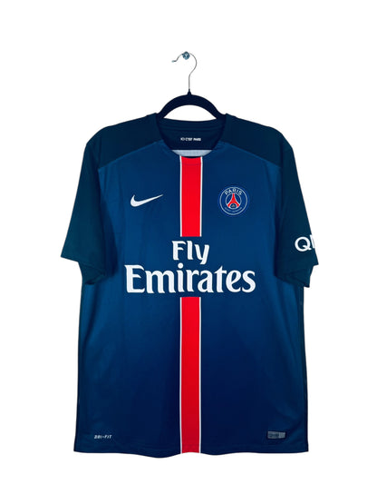 Maillot PSG 2015-2016 Domicile Nike - Vue arrière flocage Di Maria N°11, taille L, couleur bleu marine.