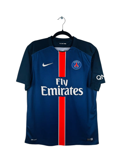 Maillot PSG 2015-2016 Domicile Nike - Vue avant, taille L, couleur bleu marine