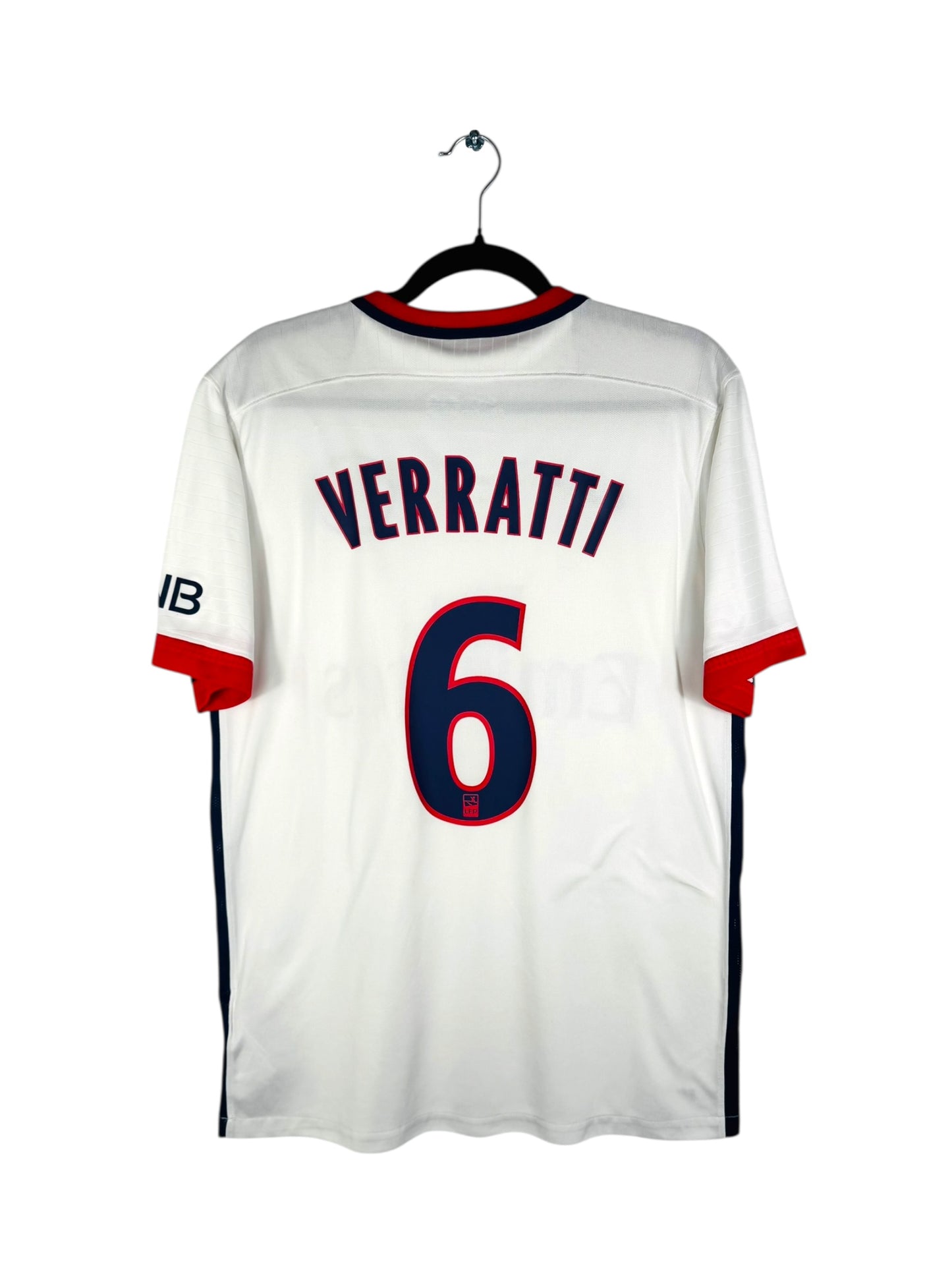 Maillot PSG 2015-2016 extérieur Verratti numéro 6 vue arrière flocage