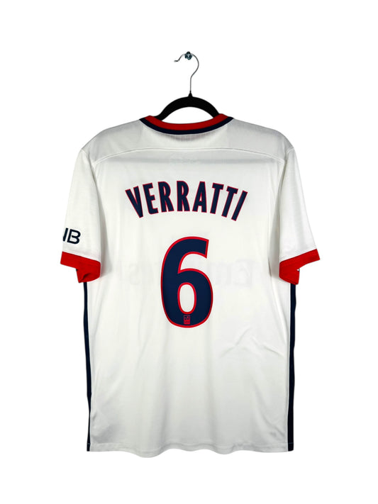 Maillot PSG 2015-2016 extérieur Verratti numéro 6 vue arrière flocage