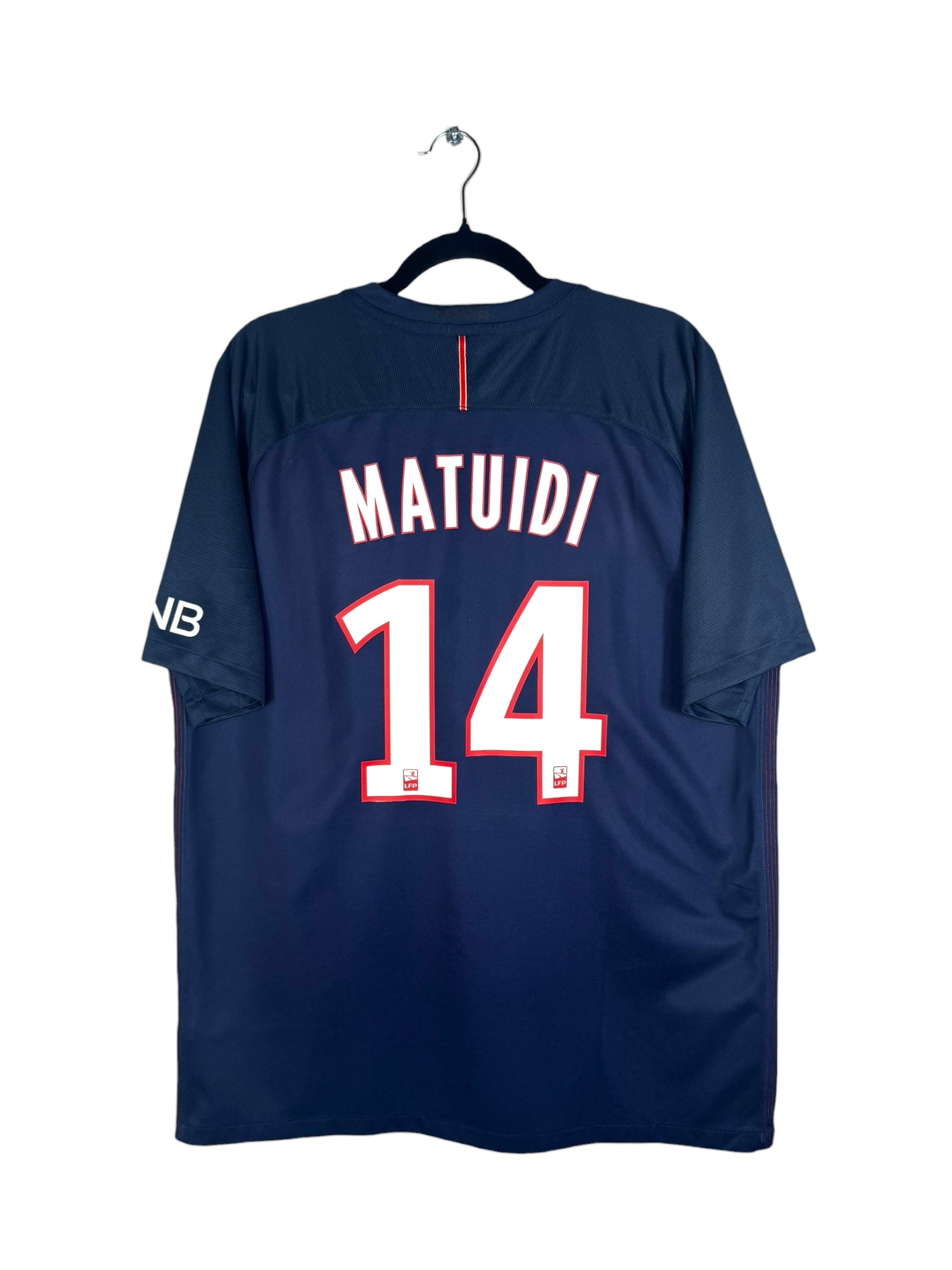 Maillot PSG 2016-2017 domicile Matuidi numéro 14 vue arrière flocage