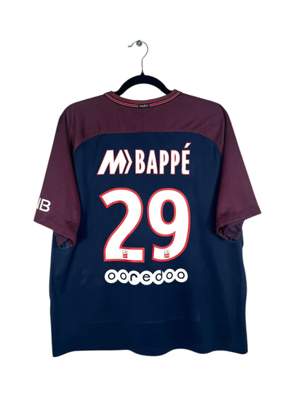 Maillot PSG 2017-2018 domicile Mercurial Kylian Mbappé numéro 29 vue arrière flocage