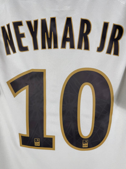 Détail de la typographie du flocage sur le numéro 10 de Neymar JR