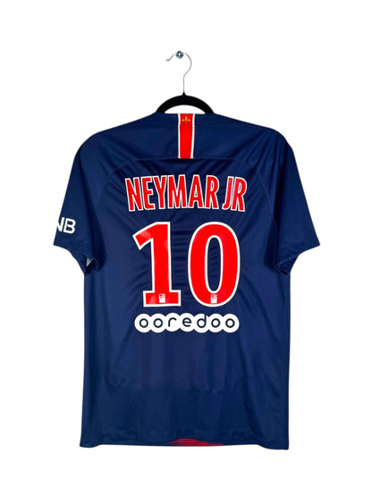 Dos maillot PSG 2019 flocage officiel Neymar JR 10 et sponsor Ooredoo.