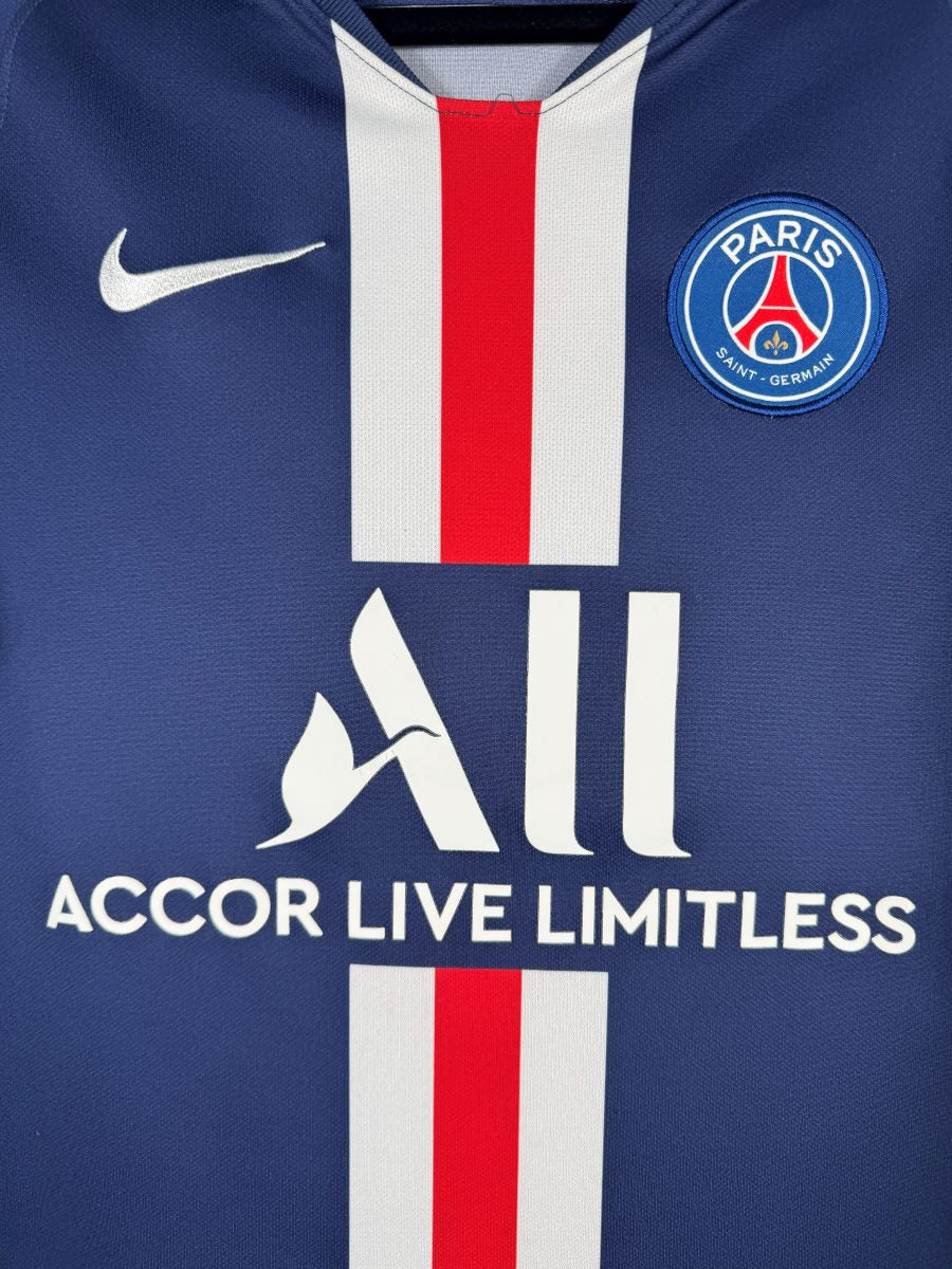 Écusson brodé Paris Saint-Germain et bande Hechter tissée du maillot PSG 2019-2020