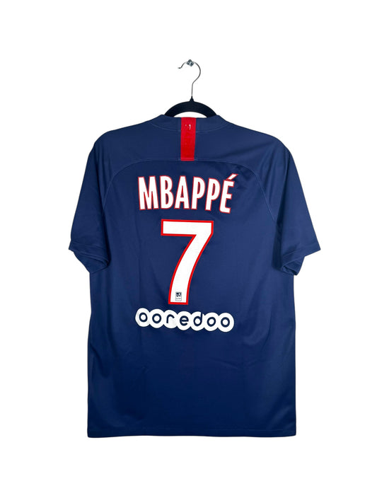 Maillot PSG 2019-2020 domicile Nike Mbappé 7 marine taille M vue arrière