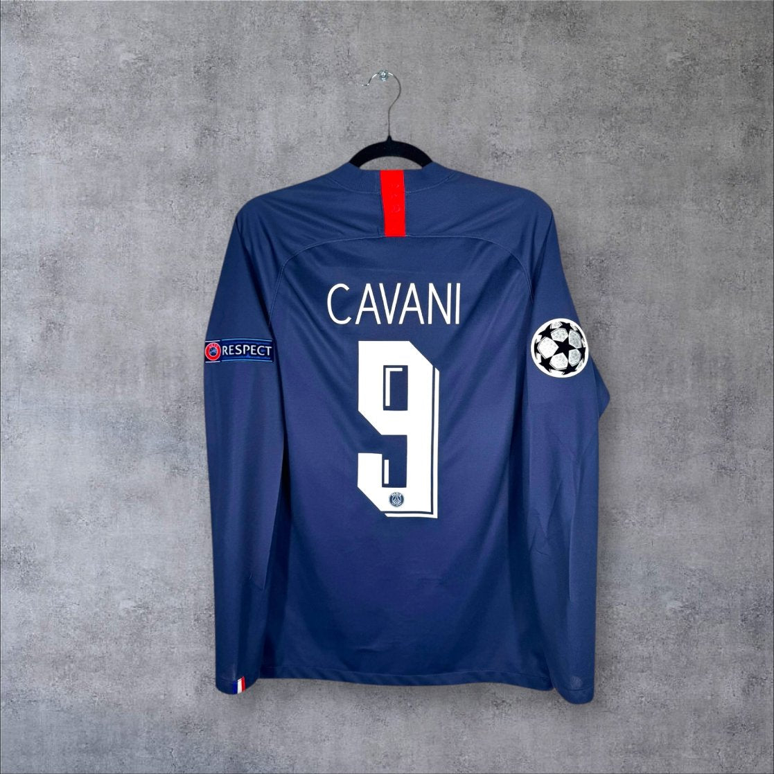 Flocage Cavani numéro 9 sur maillot PSG 2019-2020 Domicile Manches Longues
