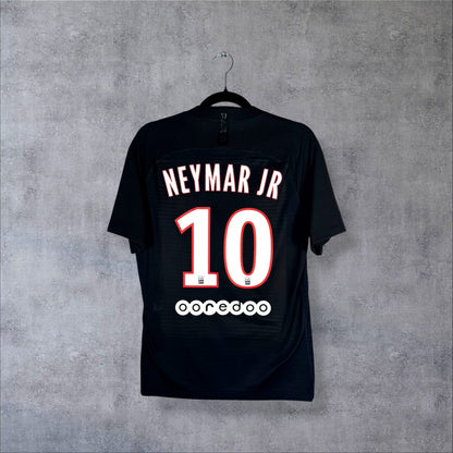 Dos du maillot PSG 2019-2020 fourth Jordan noir avec flocage Neymar JR N°10 et sponsor Ooredoo