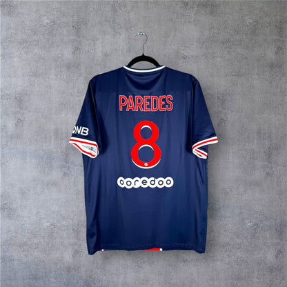 Flocage officiel Paredes numéro 8 sur maillot PSG 2020-2021