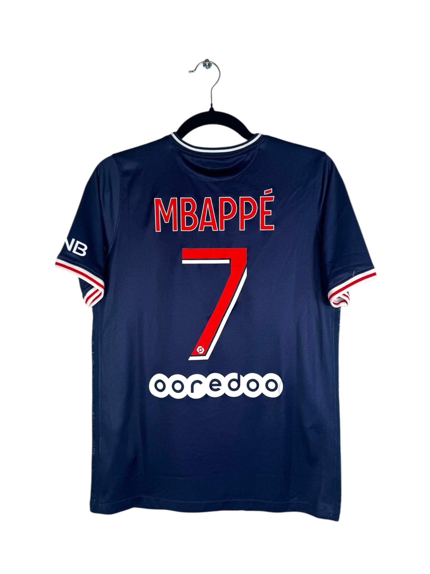 Maillot PSG 2020‑2021 domicile Kylian Mbappé numéro 7 vue arrière flocage