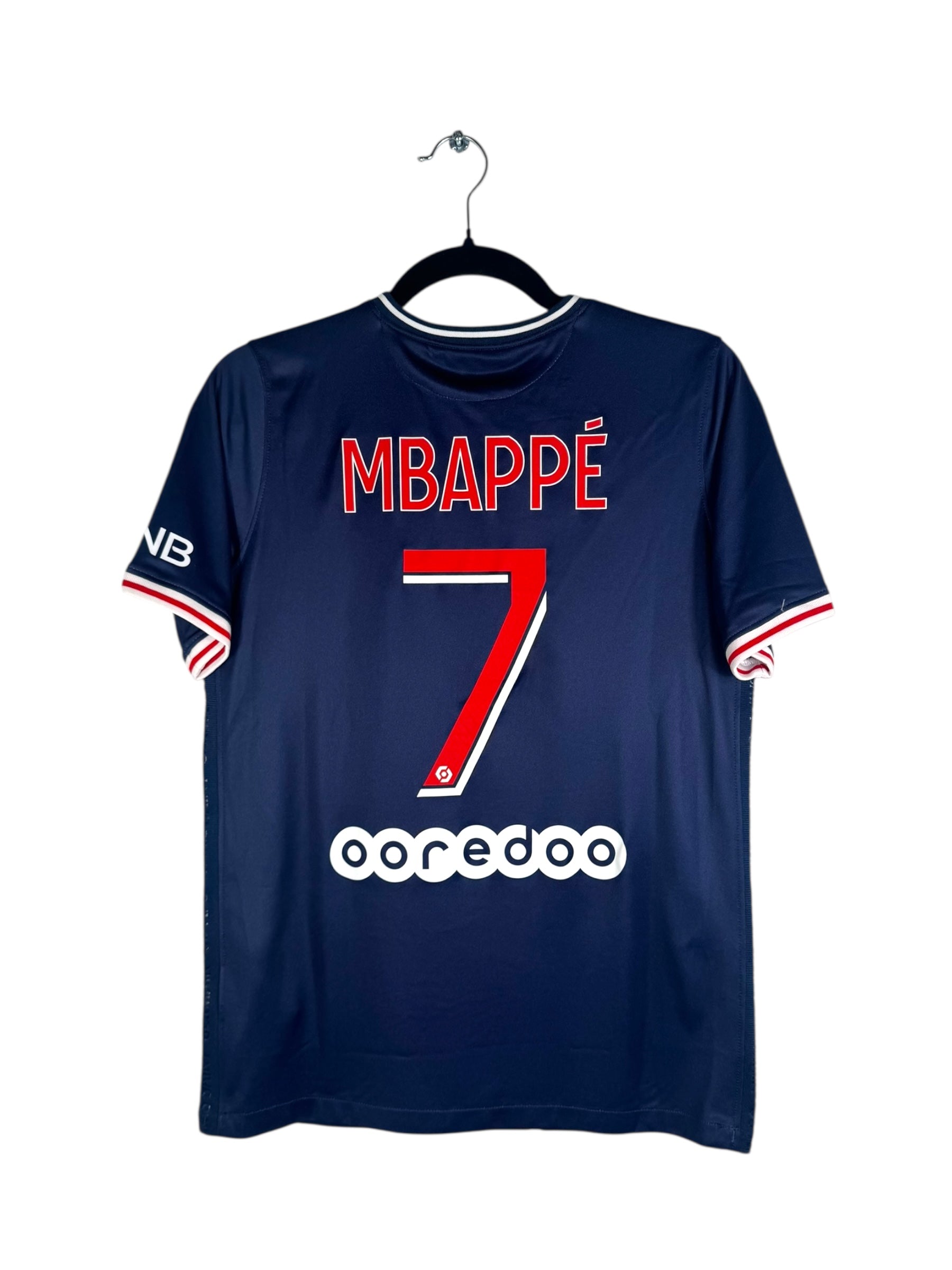 Maillot PSG 2020‑2021 domicile Kylian Mbappé numéro 7 vue arrière flocage
