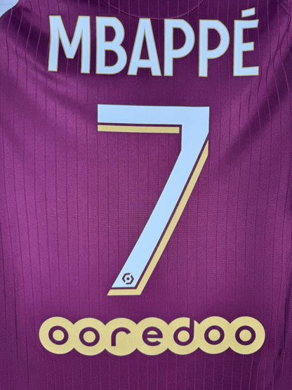 Flocage Mbappe numero 7 avec logo Ligue 1 integre