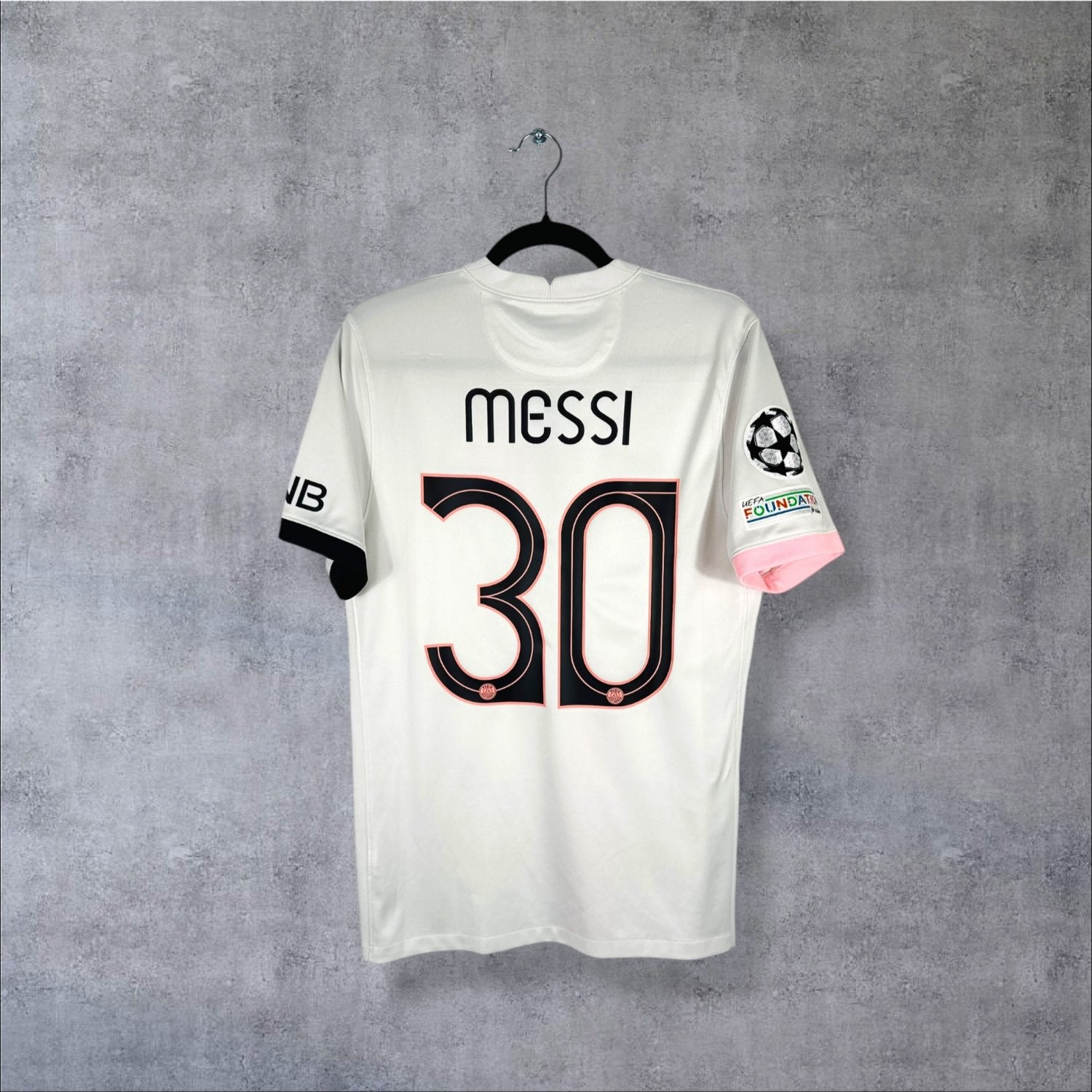 Flocage Messi numéro 30 sur maillot PSG 2021-2022 Extérieur
