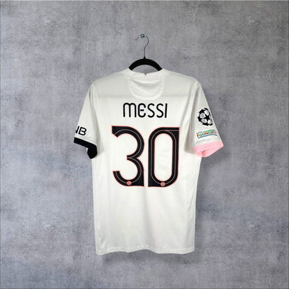 Flocage Messi numéro 30 sur maillot PSG 2021-2022 Extérieur