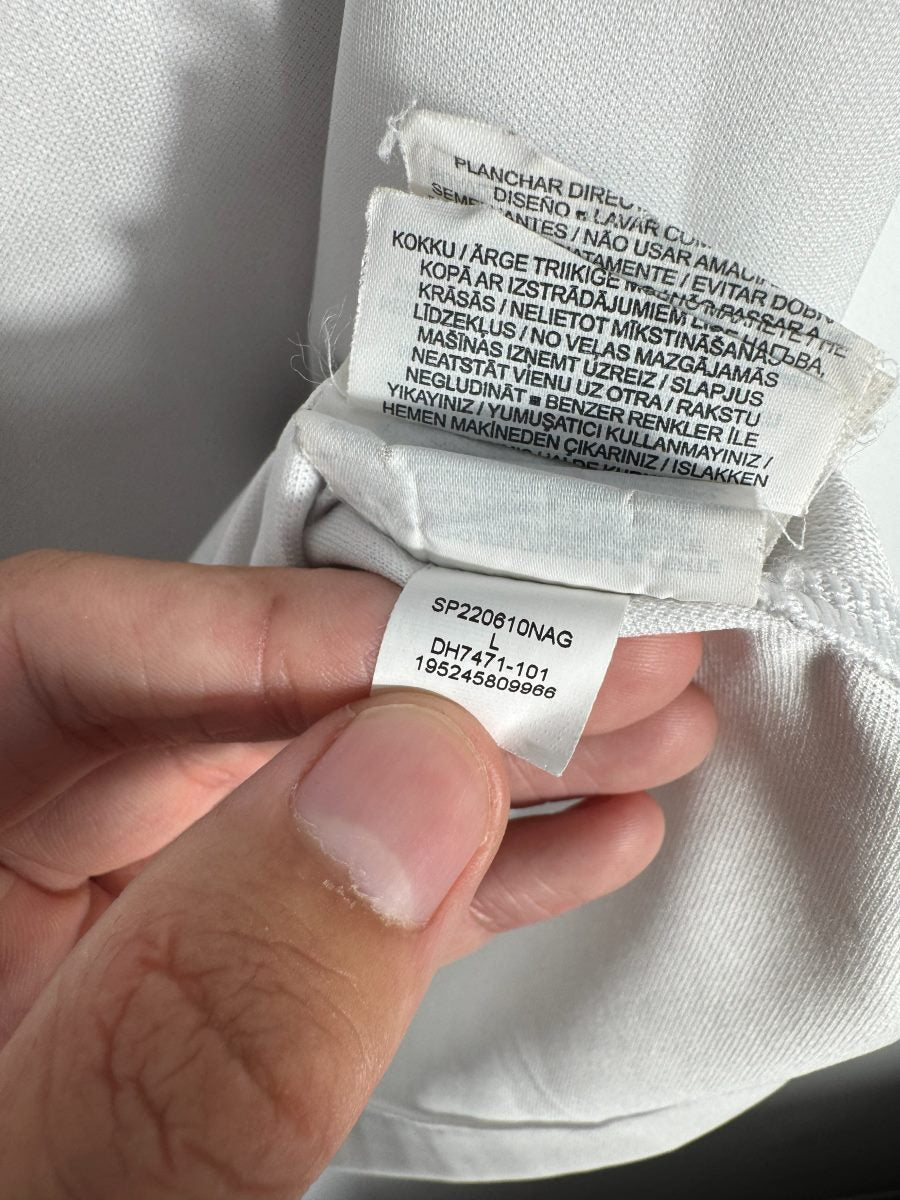 Étiquette intérieure Jordan authentique PSG, référence DH7471, maillot 2021-2022