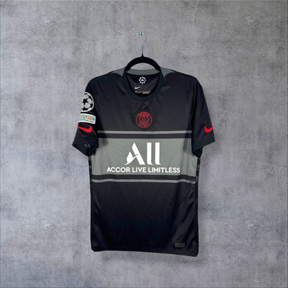 Maillot PSG third 2021-2022 Nike de face, bande grise et sponsor Accor Live Limitless
