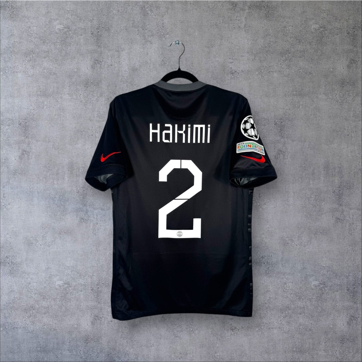 Flocage Hakimi numéro 2 sur maillot PSG 2021-2022 Third