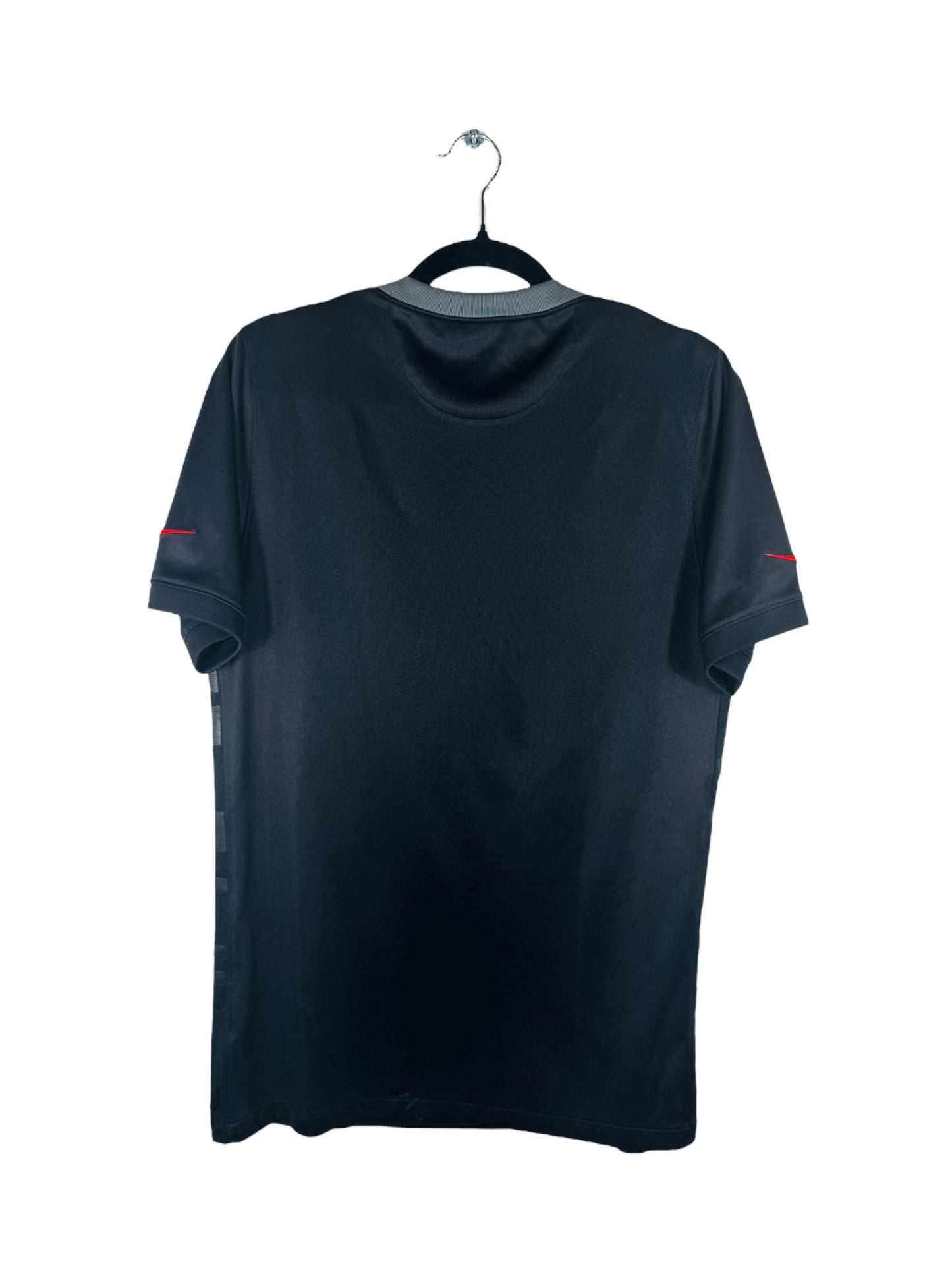 Maillot PSG 2021-2022 Third Nike - Vue arrière, flocage PSG, taille S, couleur noir/gris.