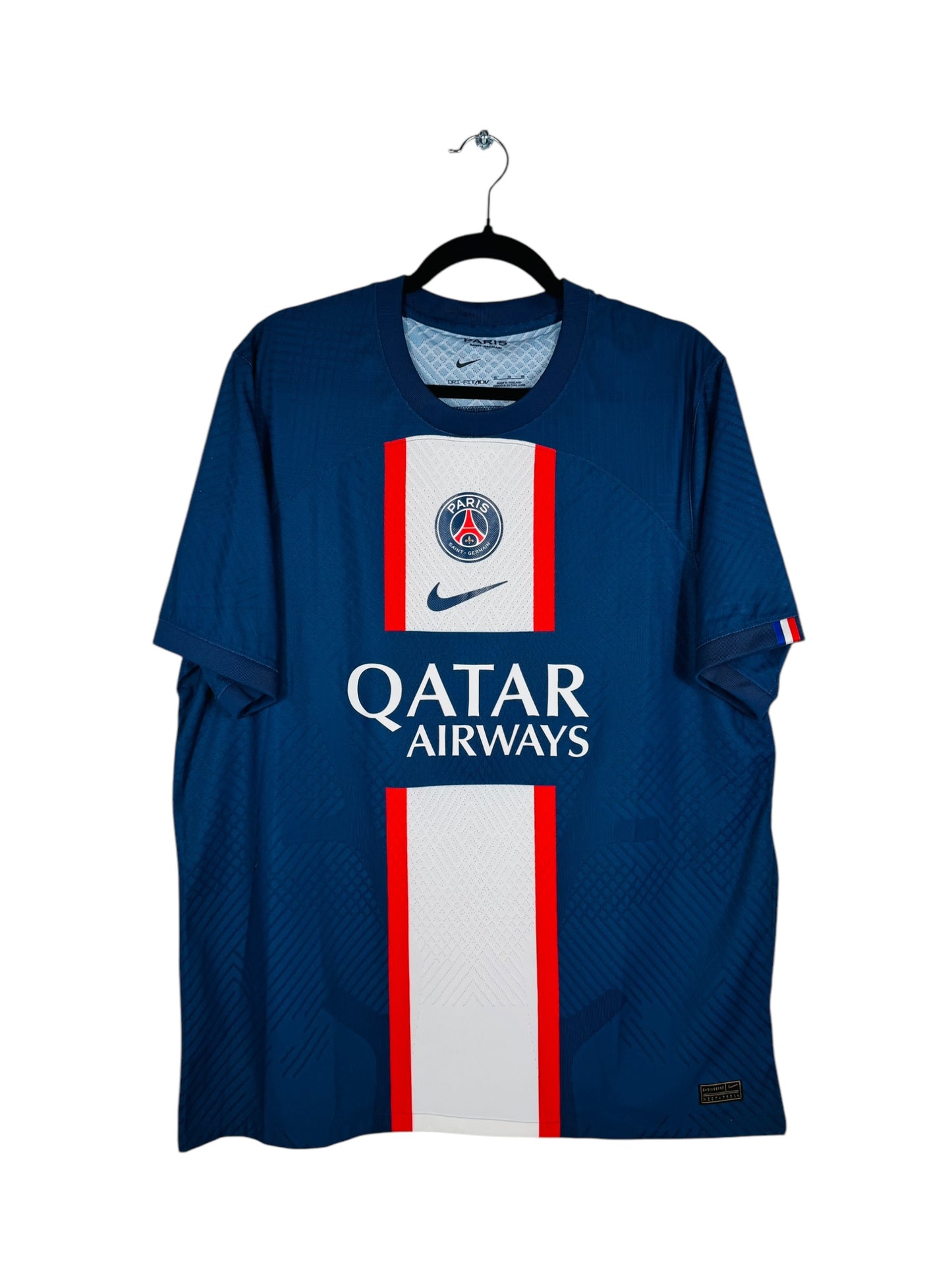 Maillot PSG 2022-2023 Domicile Nike Vapor Pro - Vue avant, taille XL, couleur marine.