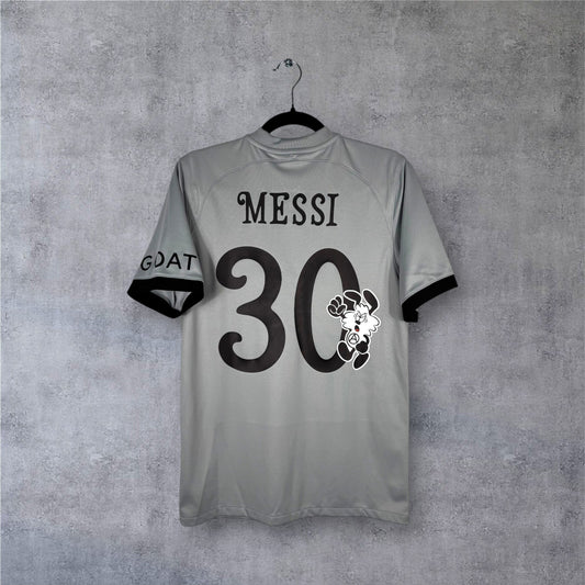 Flocage Messi numéro 30 sur maillot PSG 2022-2023 Extérieur Verdy Edition