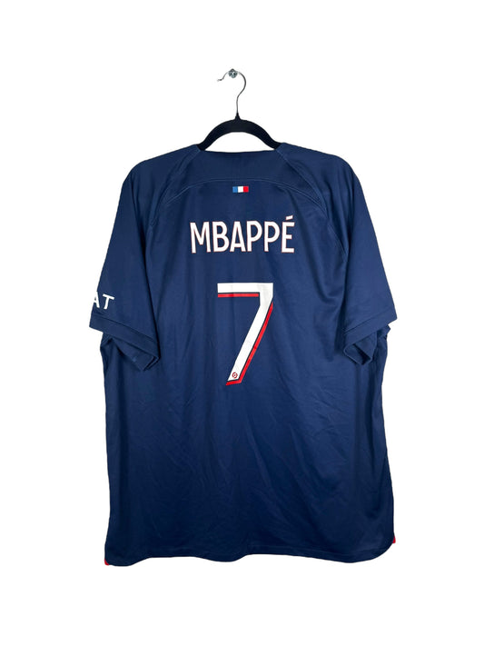 Maillot PSG 2023-2024 domicile Nike Mbappé 7 marine XXL vue arrière