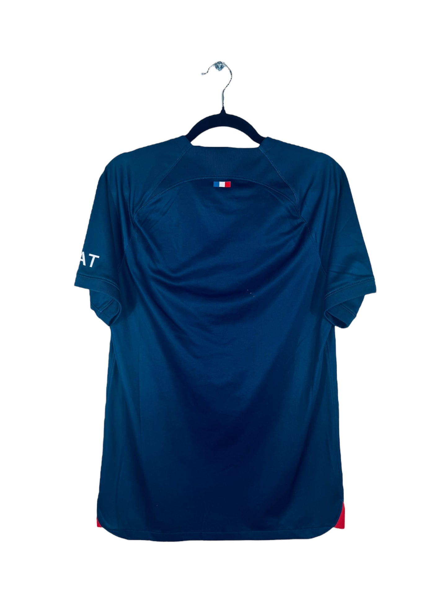 Maillot PSG 2023-2024 Domicile Nike - Vue arrière, taille S, couleur marine.