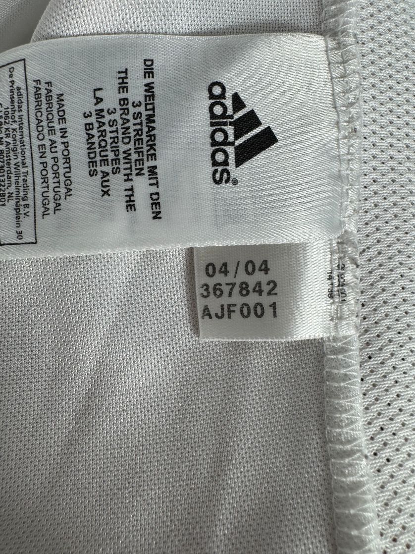 Étiquette d'authenticité avec code Adidas 367842 prouvant l'originalité du maillot