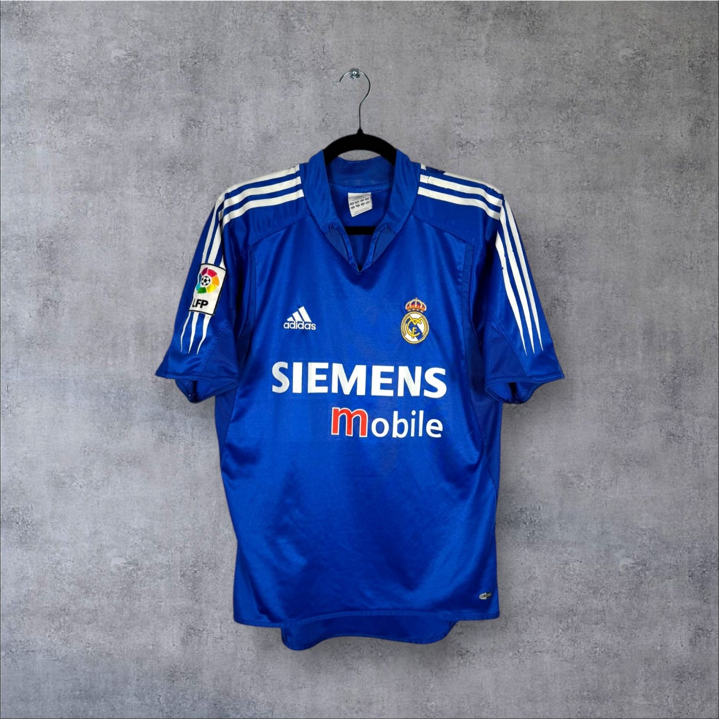 Maillot authentique Real Madrid 2004-2005 Third Adidas vue de face (Siemens Mobile)