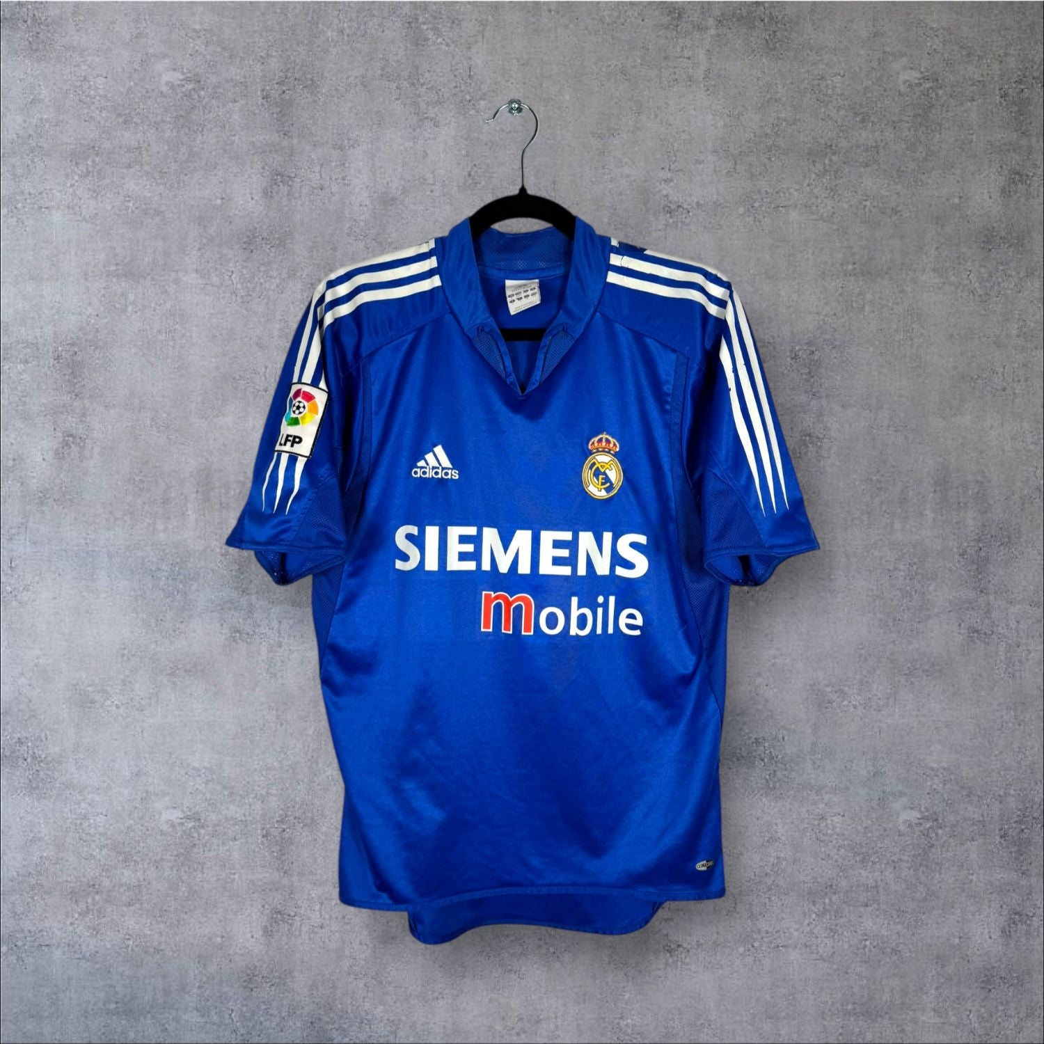Maillot authentique Real Madrid 2004-2005 Third Adidas vue de face (Siemens Mobile)