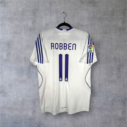 Flocage Robben numéro 11 sur maillot Real Madrid 2007-2008