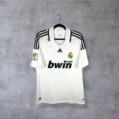 Maillot authentique Real Madrid 2008-2009 Domicile Adidas vue de face