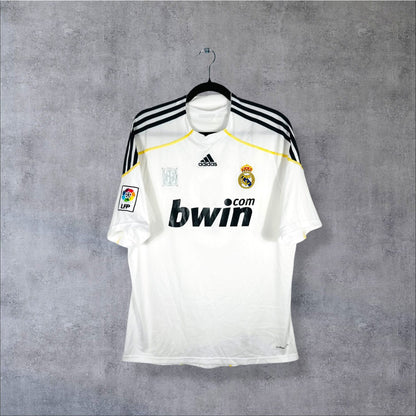 Maillot authentique Real Madrid 2009-2010 Domicile Adidas vue de face