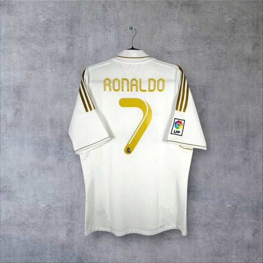 Flocage Ronaldo numéro 7 sur maillot Real Madrid 2011-2012 Domicile taille L