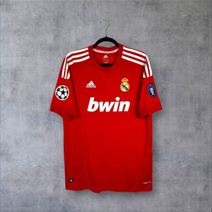 Maillot authentique Real Madrid 2011-2012 Third Adidas rouge vue de face