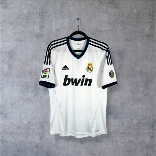 Maillot authentique Real Madrid 2012-2013 Domicile Adidas Bwin vue de face