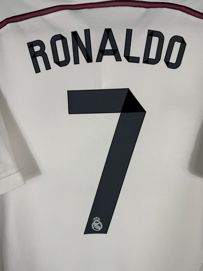 Flocage RONALDO N°7 anthracite facetté avec écusson Real Madrid intégré