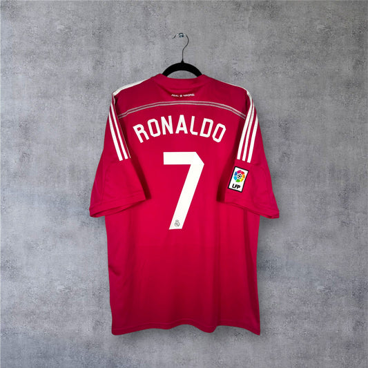 Flocage Ronaldo numéro 7 sur maillot Real Madrid 2014-2015 Extérieur rose