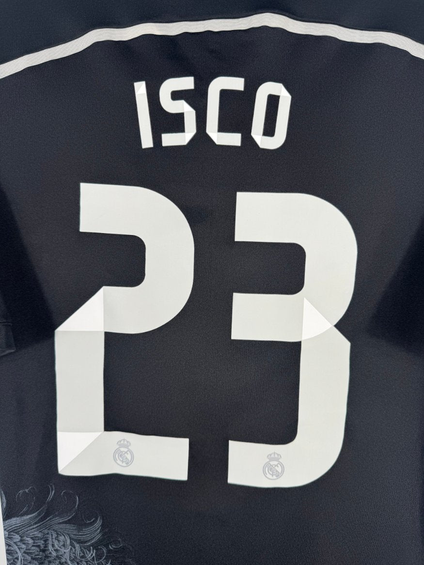 Détail de la typographie du flocage d'origine sur le numéro 23 d'Isco