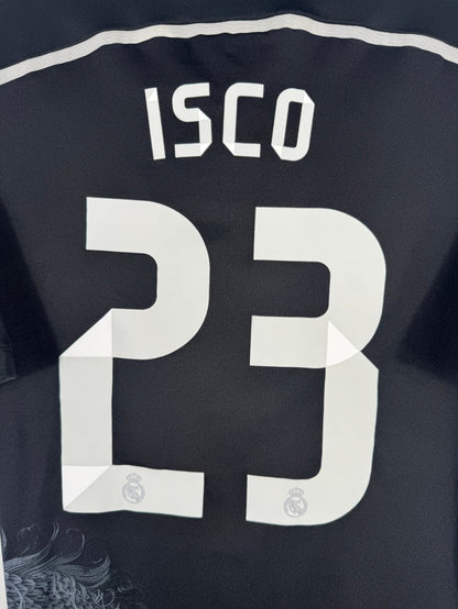 Détail de la typographie du flocage d'origine sur le numéro 23 d'Isco