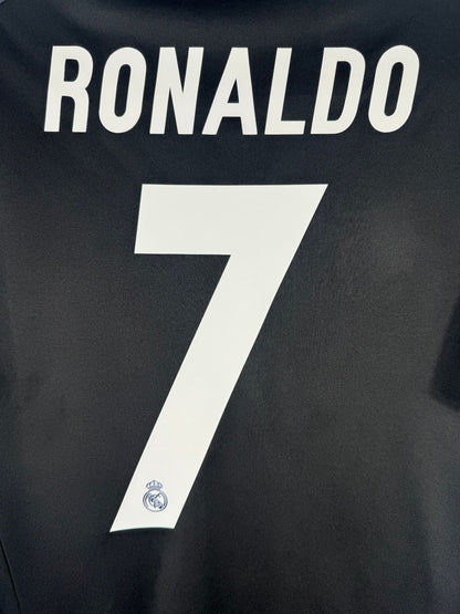 Détail de la typographie du flocage sur le numéro 7 de Cristiano Ronaldo