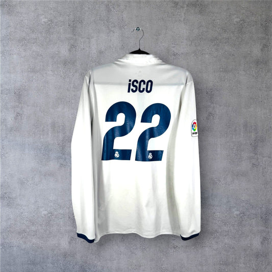 Flocage officiel Isco numéro 22 sur maillot Real Madrid 2016-2017 domicile manches longues
