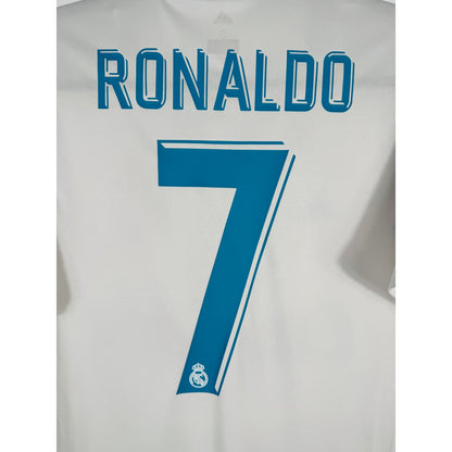 Détail de la typographie du flocage sur le numéro 7 de Cristiano Ronaldo