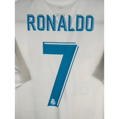 Détail de la typographie du flocage sur le numéro 7 de Cristiano Ronaldo