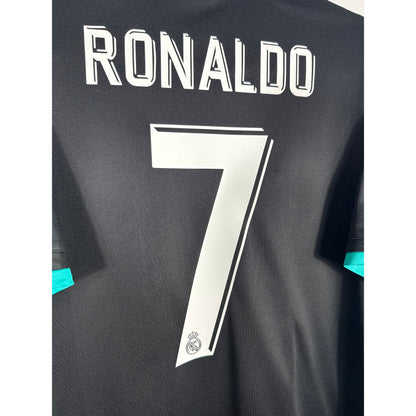 Détail de la typographie du flocage sur le numéro 7 de Cristiano Ronaldo