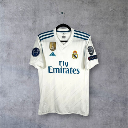 Maillot authentique Real Madrid 2017-2018 Domicile Adidas vue de face taille S