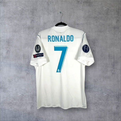 Flocage Ronaldo numéro 7 sur maillot Real Madrid 2017-2018 Domicile taille L