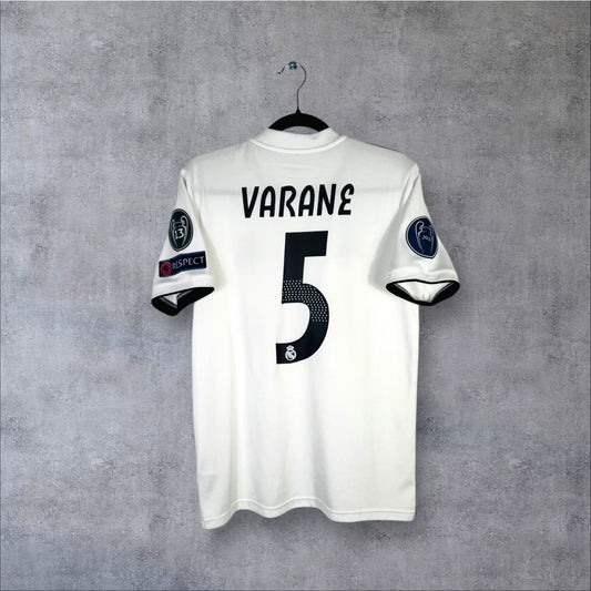 Flocage Varane numéro 5 sur maillot Real Madrid 2018-2019 Domicile