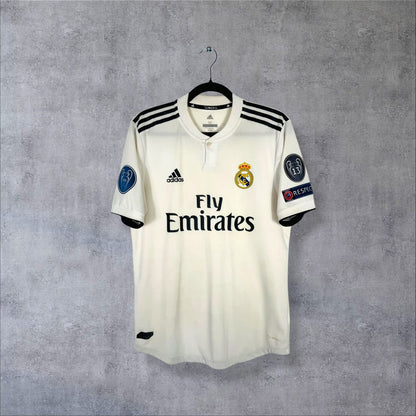 Maillot Real Madrid 2018-2019 domicile Fly Emirates vu de face